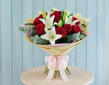 Букет цветов из:  Лилии и Розы #REPLACE_PRED# Юрге