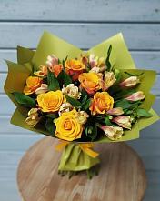 Букет цветов из:  Альстромерии и Розы в Юрге
