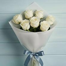 Букет 7 Белых роз Эдлесс Лав #REPLACE_PRED# Юрге