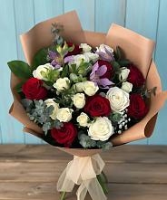 Букет цветов из:  Розы и Альстромерии в Юрге