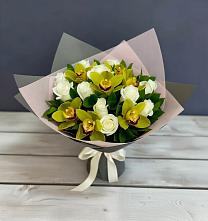 Букет цветов из:  Орхидеи и Розы в Юрге