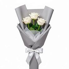 Букет 3 белые розы #REPLACE_PRED# Юрге