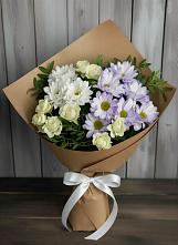 Букет цветов из:  Хризантемы и Розы в Юрге