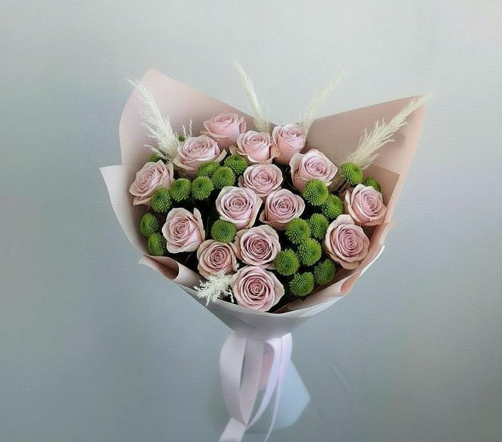 Букет цветов из: Розы и Хризантемы в Юрге