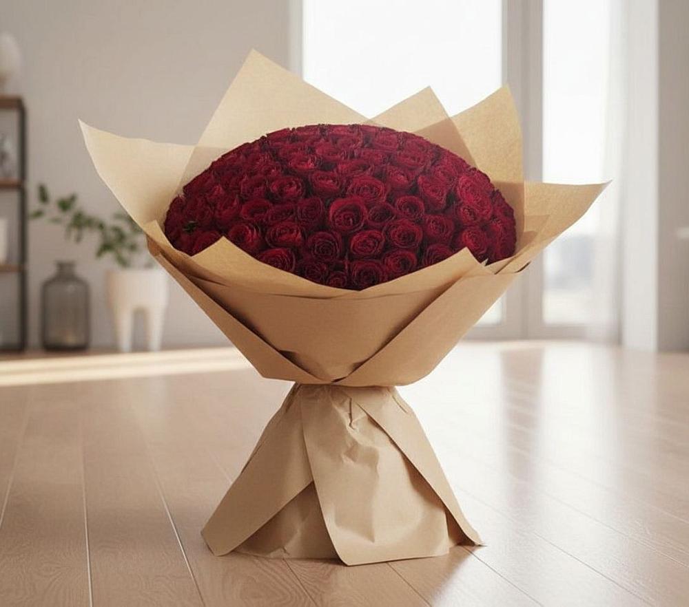 Букет 101 Красная роза в Юрге
