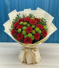 Букет цветов из:  Розы и Хризантемы в Юрге