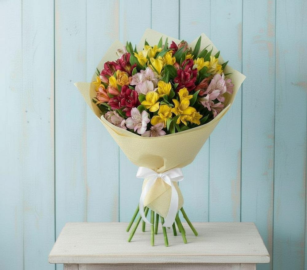 Букет цветов из: Альстромерии в Юрге