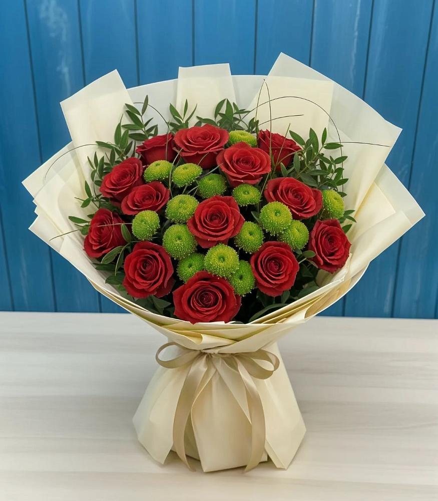 Букет цветов из: Розы и Хризантемы в Юрге