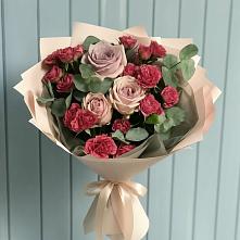 Букет цветов из:  Гвоздики и Розы #REPLACE_PRED# Юрге