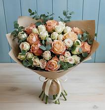 Букет цветов из:  Альстромерии и Розы #REPLACE_PRED# Юрге